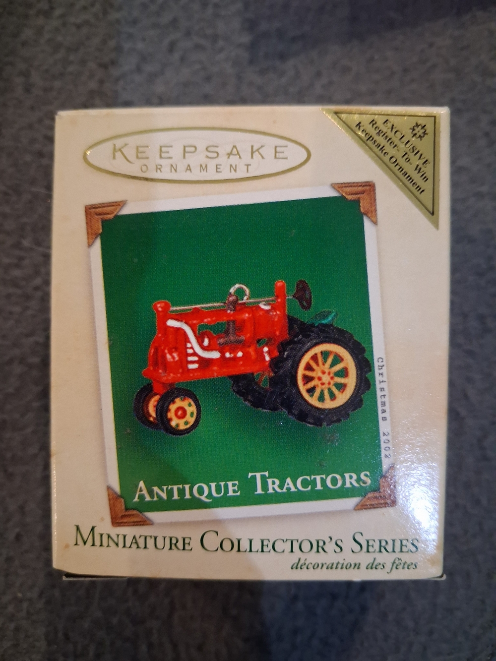 Hallmark Antique Yellow  Tractor Ornament -